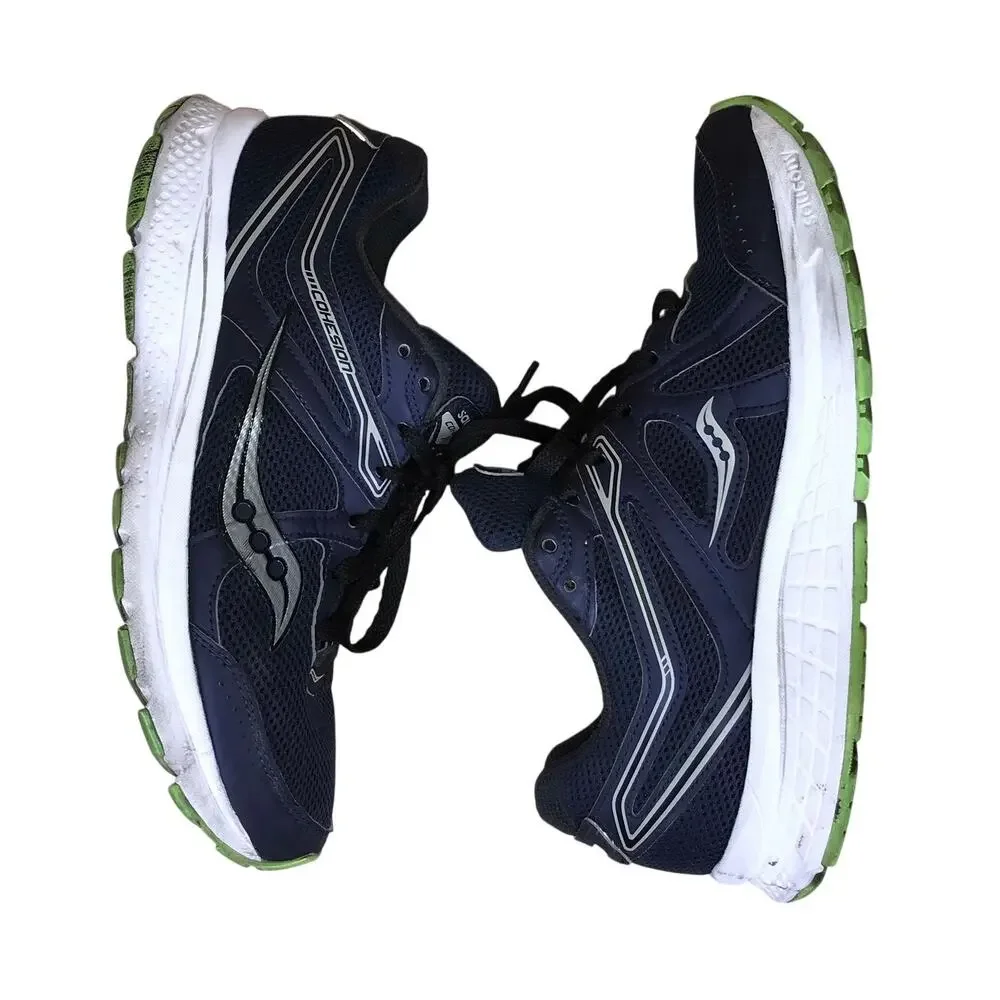 Saucony Cohesion 11 Running Shoes Men’s 9 Navy Green Athletic Sneakers S20420-1